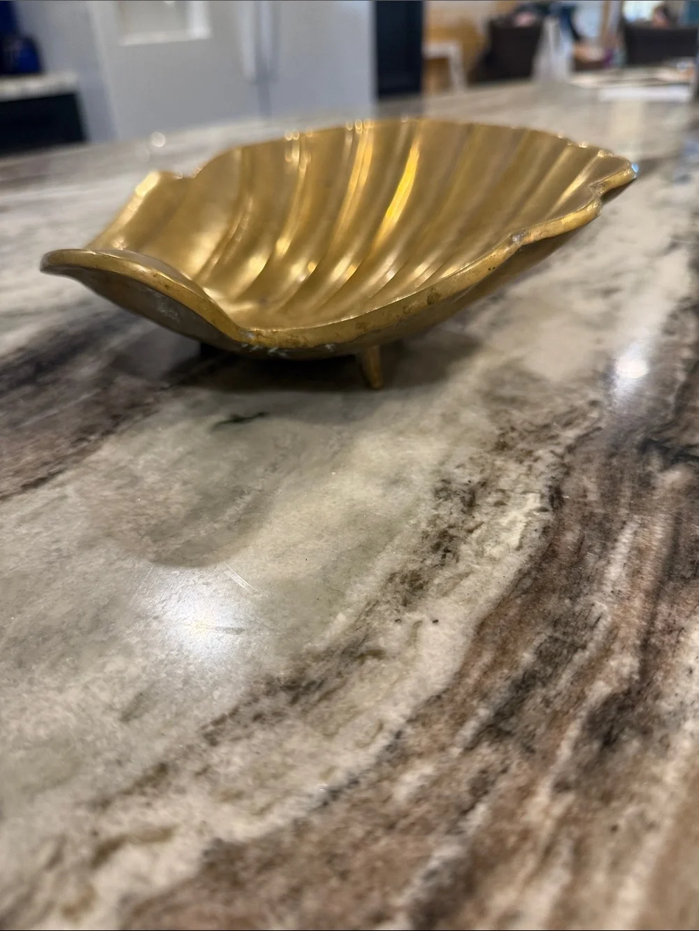 Decorative brass Shell Trinket Dish